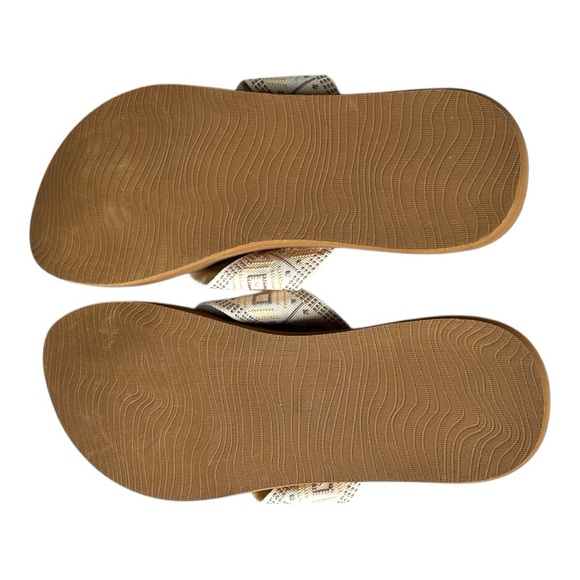 REEF Spring Woven Women's vintage white Sandals Arch Support NWOT flip flop | 10 - Picture 8 of 11